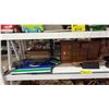 Image 2 : SHELF OF ASSORTED ITEMS INCLUDING DESIGNER ASH TRAYS, WOODEN ORGANISERS AND MORE