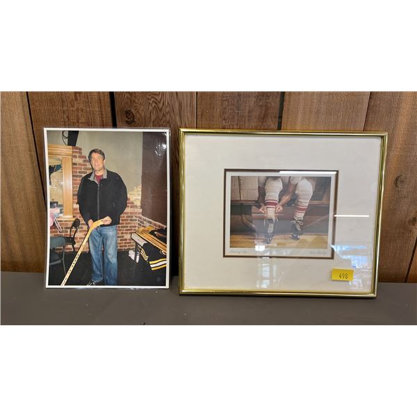 LAMINATED CAM NEELY PHOTO & FRAMED "LACING UP" PRINT BY KEN DANBY