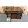 Image 1 : 16.5" X 13" X 11" WOOD STORAGE BOX & SMALL 3.5" X 3" X 3" STORAGE BOX
