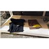 Image 3 : SHELF OF ASSORTED ITEMS INCLUDING KNIFES, POLAR FLEECE SET, SCENT STICKS AND MORE