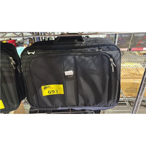 KENSINGTON BLACK ROLLING LAPTOP BAG