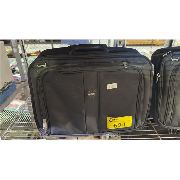 KENSINGTON BLACK ROLLING LAPTOP BAG