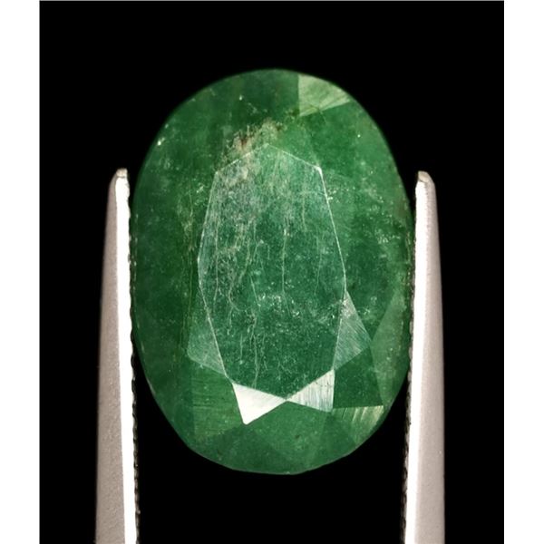 6.5 CT CERTIFIED BRAZILIAN EMERALD GEMSTONE ($5,950 APPRAISAL)
