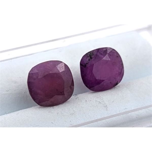 4.27 CT CERTIFIED MOZAMBIQUE RUBY GEMSTONE PAIR ($5,400 APPRAISAL)