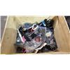 Image 2 : WOODEN CRATE OF ASSORTED OF FITNESS GLOVES, PADDLEBOARD COIL LEASH, AQUA SHOES AND MORE