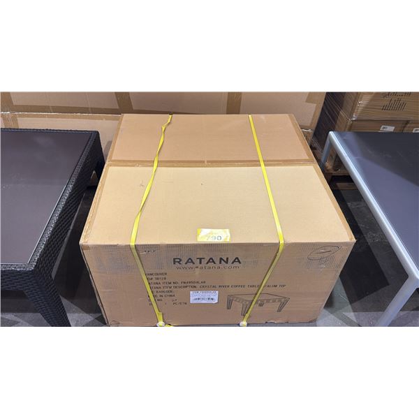 *NEW* BOX OF RATANA CRYSTAL RIVER COFFEE TABLE