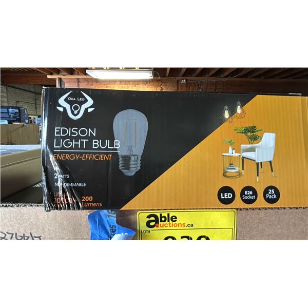 CASE OF BERELLI 2W 2700K E26 SOCKET LED LIGHT BULBS