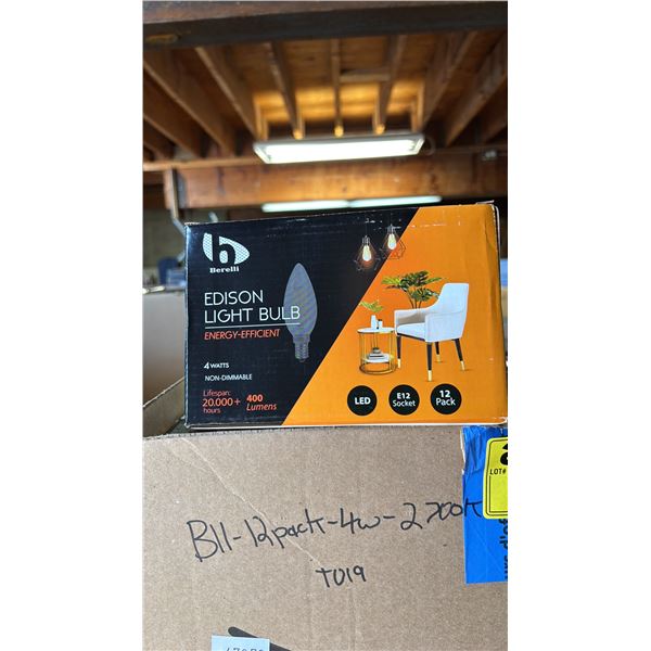 CASE OF BERELLI 4W 2700K E12 SOCKET LED LIGHT BULBS