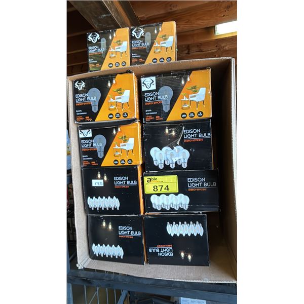 CASE OF BERELLI 6W E26 SOCKET LED EDISON LIGHT BULBS