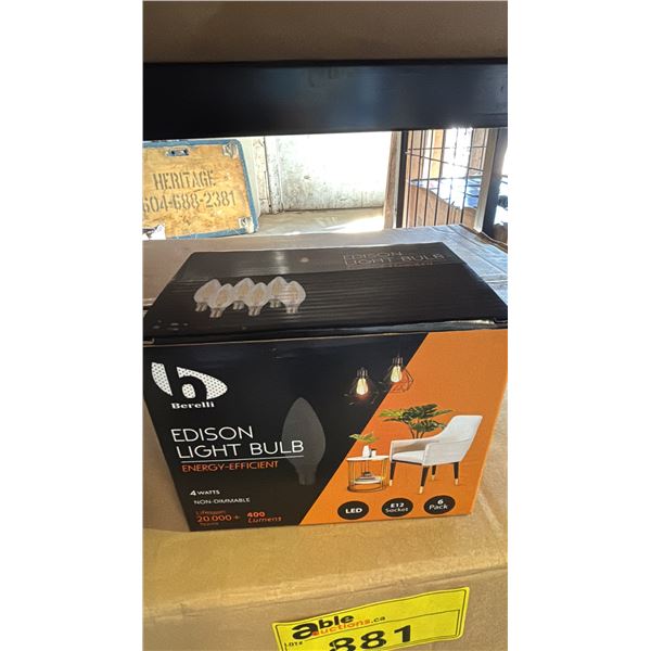 CASE OF BERELLI 4W E12 SOCKET LED EDISON LIGHT BULBS