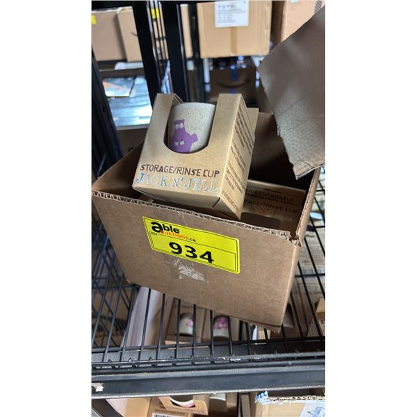 BOX OF JACK N' JILL BIODEGRADABLE DISHWASHER SAFE STORAGE/RINSE CUPS