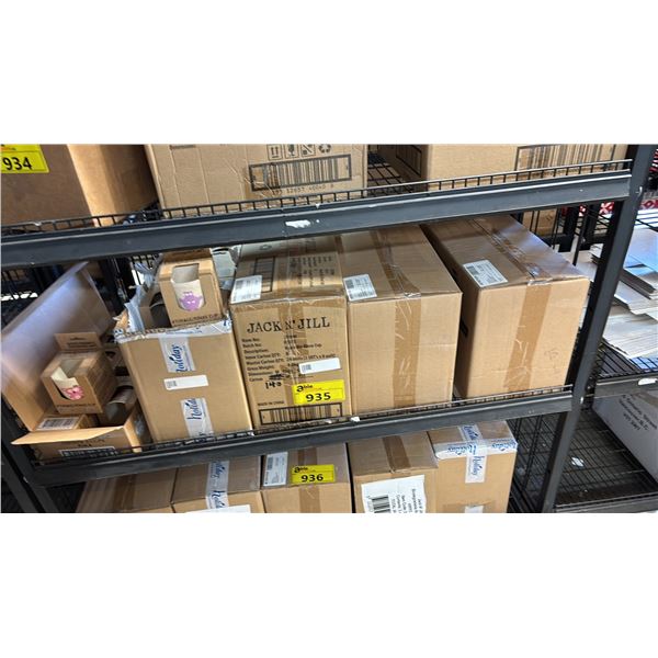 SHELF OF ASSORTED JACK N' JILL BIODEGRADABLE DISHWASHER SAFE STORAGE/RINSE CUPS