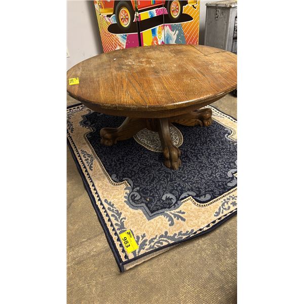 42" DIAMETER WOOD ROUND PEDESTAL COFFEE TABLE