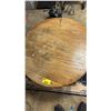 Image 2 : 42" DIAMETER WOOD ROUND PEDESTAL COFFEE TABLE