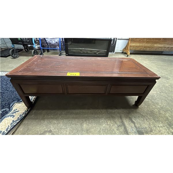 MING-STYLE WOOD COFFEE TABLE WITH 3-DRAWER STORAGE