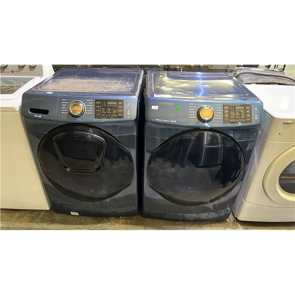 SAMSUNG FRONT LOAD WASHER & DRYER SET: *TOP OF WASHING MACHINE IS SCRATCHED*
