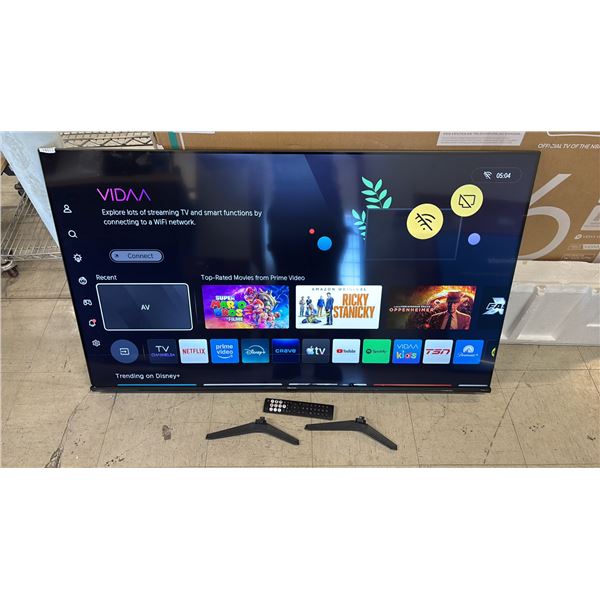 HISENSE 55" A6KV 4K ULTRA HD VIDAA TV WITH STAND, REMOTE & BOX *HORIZONTAL DEAD PIXEL LINE*