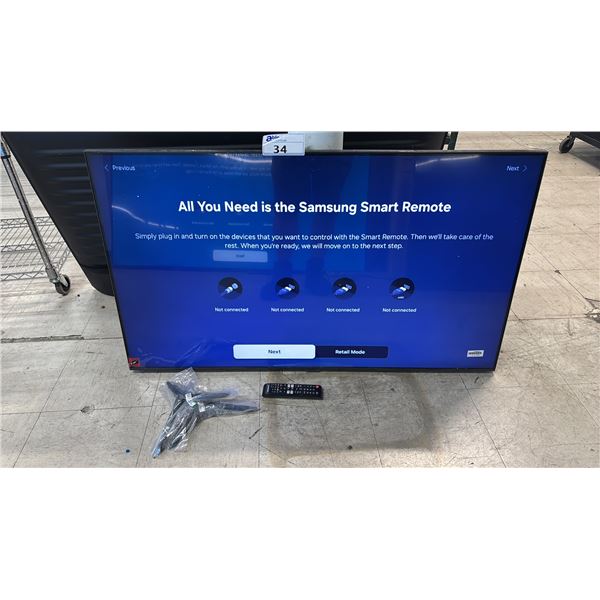 SAMSUNG 50" CU7000 CRYSTAL UHD 4K SMART TV WITH STAND & REMOTE