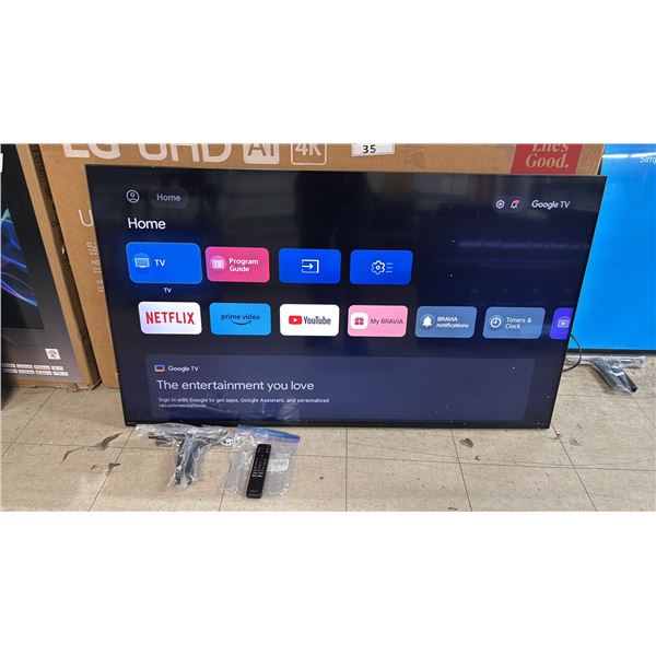 SONY BRAVIA 55" 4K ULTRA HD TV WITH STAND, REMOTE & BOX