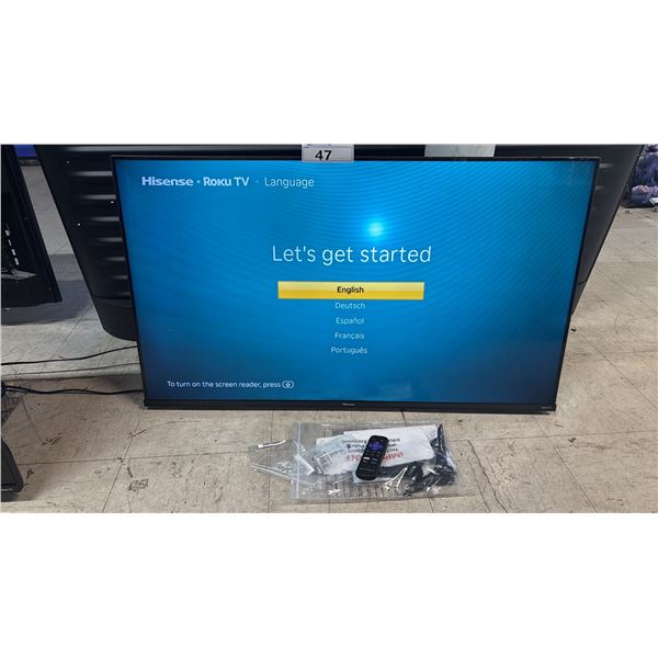 HISENSE 43" R63G 4K UHD SMART ROKU TV WITH STAND & REMOTE