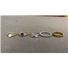 Image 1 : CARTIER 18KT GOLD LOVE RING, 14KT GOLD RING WITH PURPLE STONE & (3) FASHION RINGS: SIZES 4 - 9