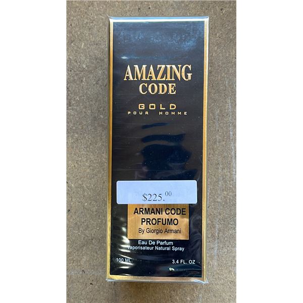 *NEW IN SEALED BOX* SECRET PLUS AMAZING CODE GOLD POUR HOMME ARMANI CODE PERFUME