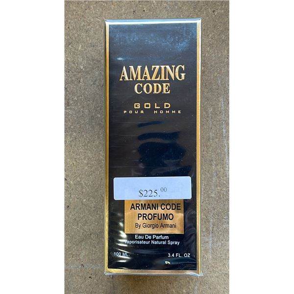 *NEW IN SEALED BOX* SECRET PLUS AMAZING CODE GOLD POUR HOMME ARMANI CODE PERFUME