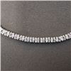 Image 2 : *NEW* PLATINUM PLATED 2.5MM PRINCESS CUT SIMULATED DIAMOND (CZ) TENNIS BRACELET: ADJUSTABLE 7"-7.5"L