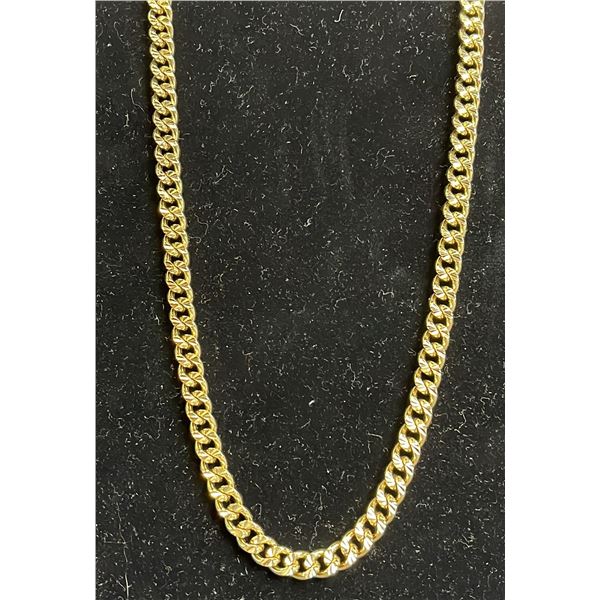 *NEW* 18K GOLD PLATED 7MM CUBAN LINK NECKLACE: 18" LONG