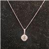 Image 2 : *NEW* 925 SILVER 2 CT MOISSANITE LAB DIAMOND WAVE HALO NECKLACE: 16"-18" LONG