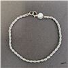 Image 1 : *NEW* .925 SILVER 3MM TWISTED ROPE BRACELET: 8.5" LONG