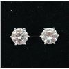 Image 1 : *NEW* .925 SILVER SIMULATED DIAMOND (CZ) STUD EARRINGS: 3CT EACH EARRING