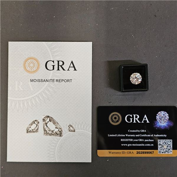 *NEW* 6CT ROUND BRILLIANT CUT MOISSANITE LAB DIAMOND: GH, VVS1, GRA REPORT
