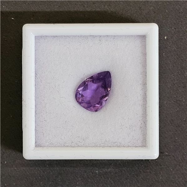*NEW* 4.6CT PEAR CUT UNTREATED NATURAL ROYAL AMETHYST: 9.6MM X 13.3MM