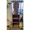 Image 1 : VINTAGE WOOD 3-TIER MEDIA STORAGE CABINET WITH PULL-OUT SHELVES