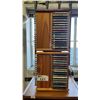 Image 2 : VINTAGE WOOD 3-TIER MEDIA STORAGE CABINET WITH PULL-OUT SHELVES