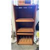 Image 3 : VINTAGE WOOD 3-TIER MEDIA STORAGE CABINET WITH PULL-OUT SHELVES