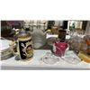 Image 5 : SHELF OF ASSTD. GLASSWARE: NORITAKE CHINA, BEER STEIN, DESSERT BOWLS, GLASS SWANS & MORE