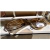 Image 3 : SHELF OF ASSORTED GLASS & METAL SERVING DISHES