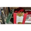 Image 2 : SHELF OF ASSTD. CHRISTMAS DECORATIONS, STACKING CHAIR COVERS, LED FLOODLIGHT BULBS & MORE
