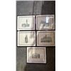 Image 5 : VINTAGE METAL ROLLER BALL MOUSE, VINTAGE FRAMED BUILDING PRINTS, PLASTER WALL TILE & MORE