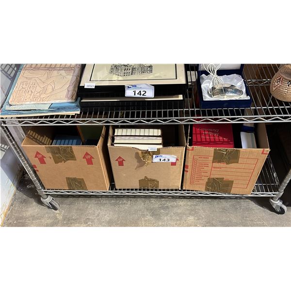 (3) BOXES OF ASSORTED HARDCOVER BOOKS