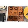 Image 1 : CARVED WOOD TIC-TAC-TOE SET