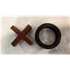 Image 2 : CARVED WOOD TIC-TAC-TOE SET