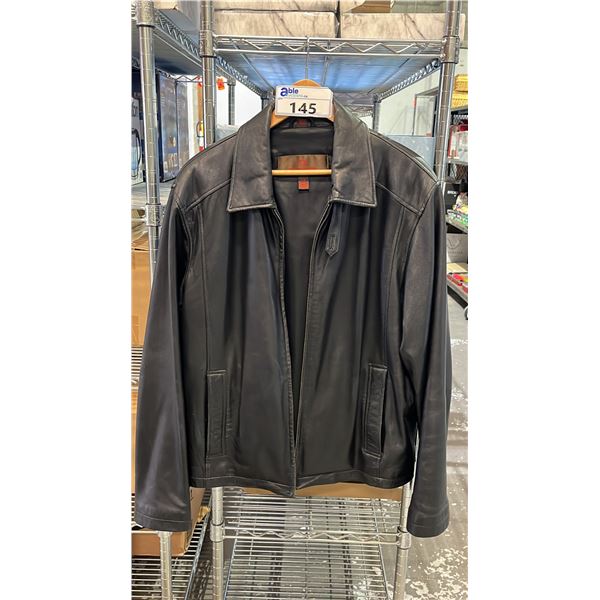 MEN'S SIZE L DANIER BLACK LEATHER JACKET