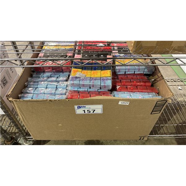 LARGE BOX OF JUVALE CARDBOARD RING BOXES *ASSORTED COLOURS*