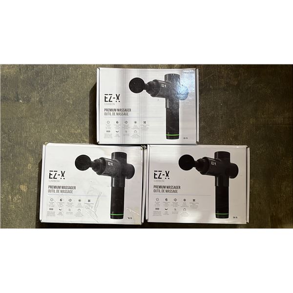 (3) EZ-X CARBON PREMIUM MASSAGERS
