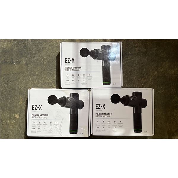 (3) EZ-X CARBON PREMIUM MASSAGERS