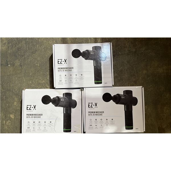(3) EZ-X CARBON PREMIUM MASSAGERS