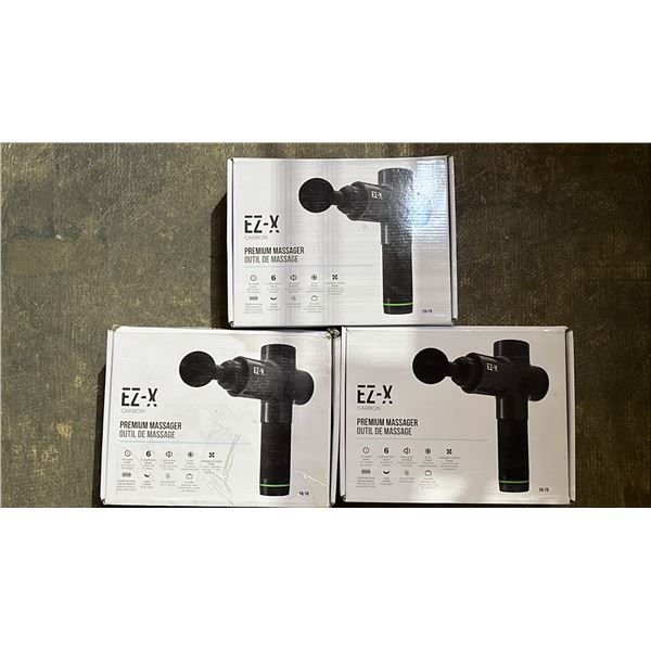 (3) EZ-X CARBON PREMIUM MASSAGERS